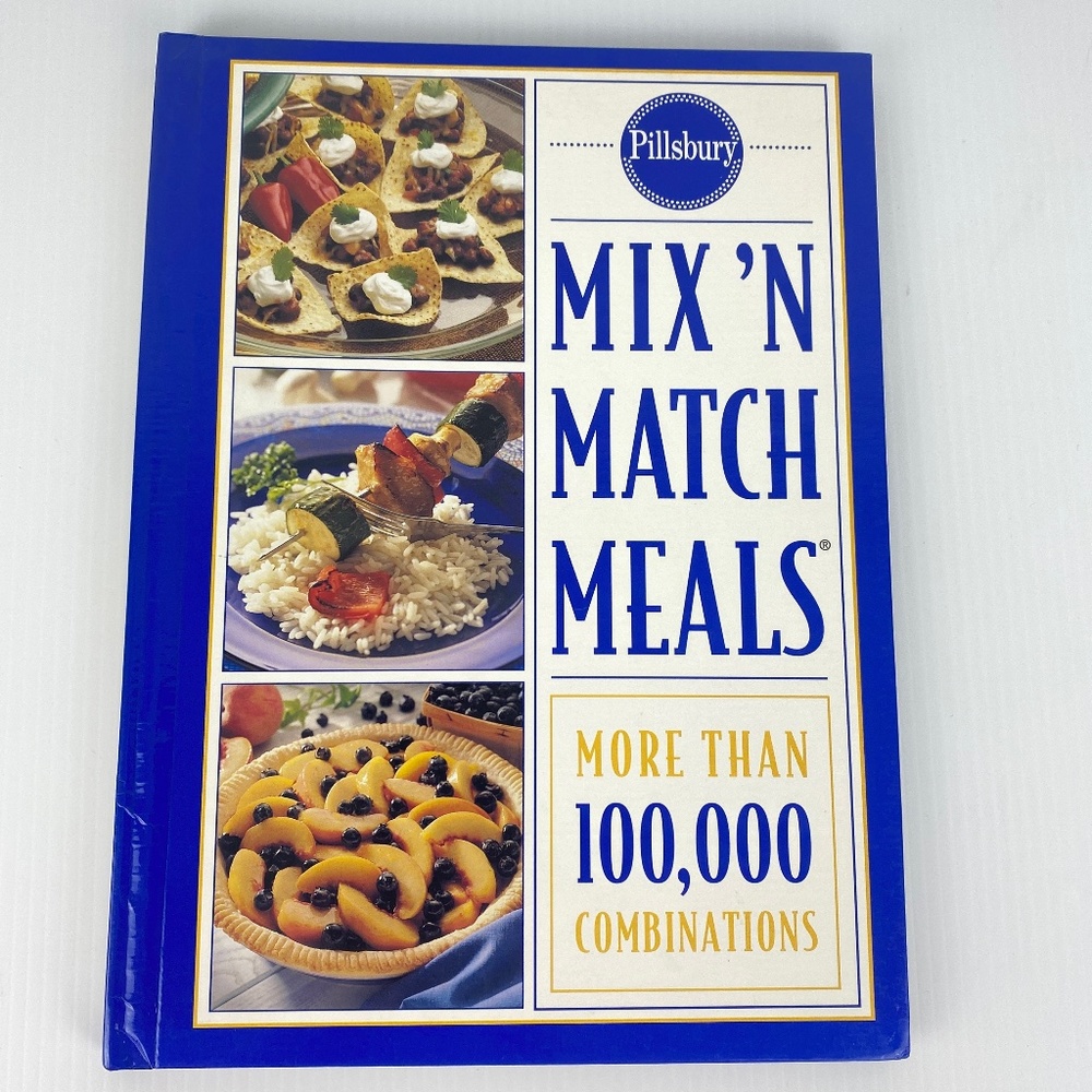 Pillsbury Mix n Match Meals Cookbook Hardcover Coil Recipes Cards